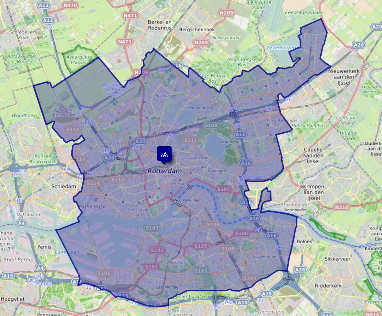 Mobiele fietsenmaker in Rotterdam die op locatie een lekke band repareert