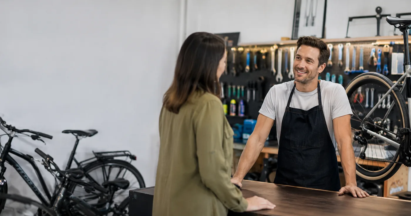 Klant kiest fietsenmaker voor reparatie